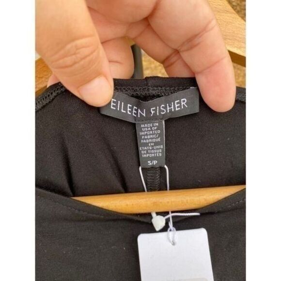 Eileen Fisher Black Kimono jersey dress size small black - Picture 11 of 11